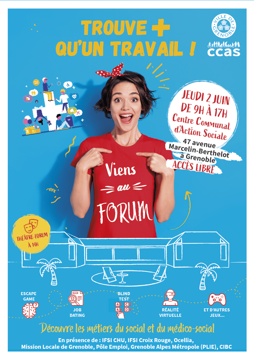 Affiche forum emploi Plan de travail 1