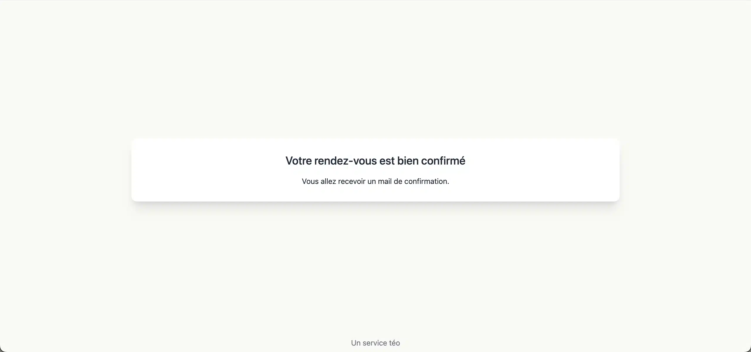 confirmation du rendez-vous avec le CIBC